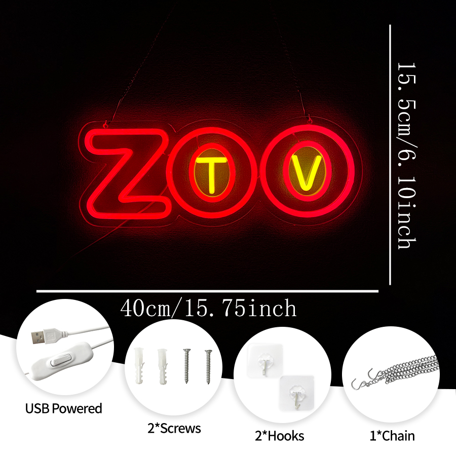 Enseigne néon Zoo Tv, décorati - Zoo Party Games avis et prix