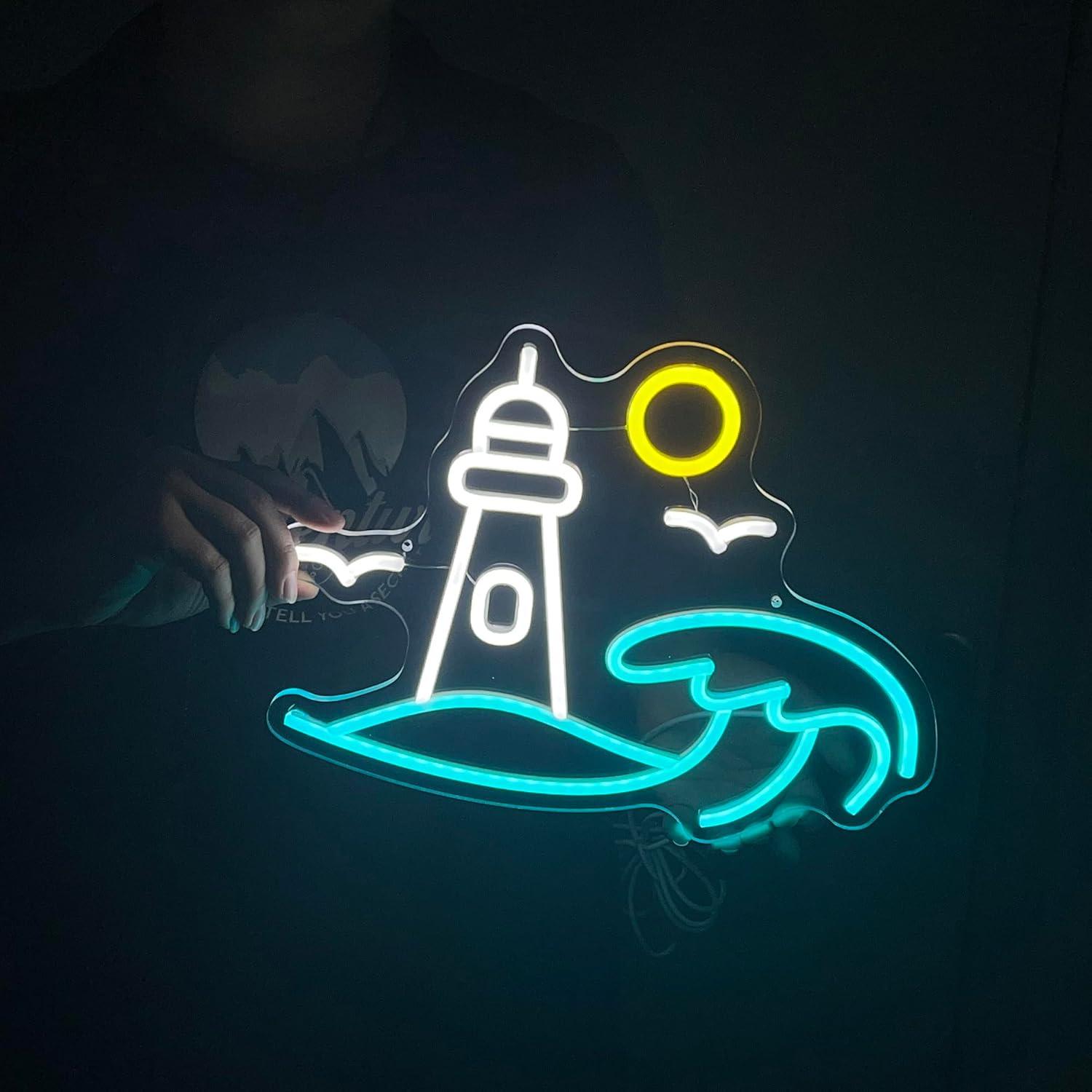 Enseigne néon scène phare, lum - Party Games Night avis et prix